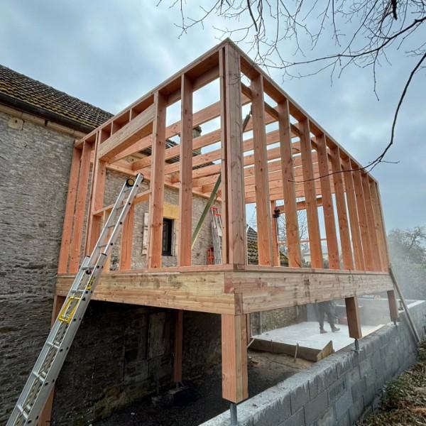 chantier d'extension de maison