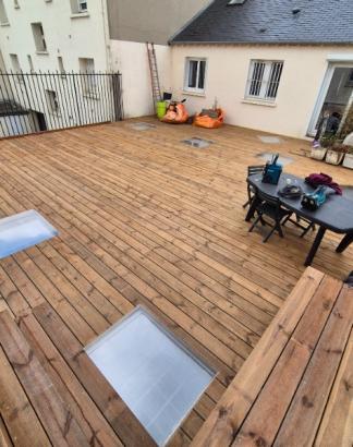 Terrasse en rooftop  centre ville de Caen 